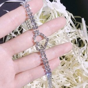 Silver heart choker necklace with rhinestones #glamour #party #festival #jewelry